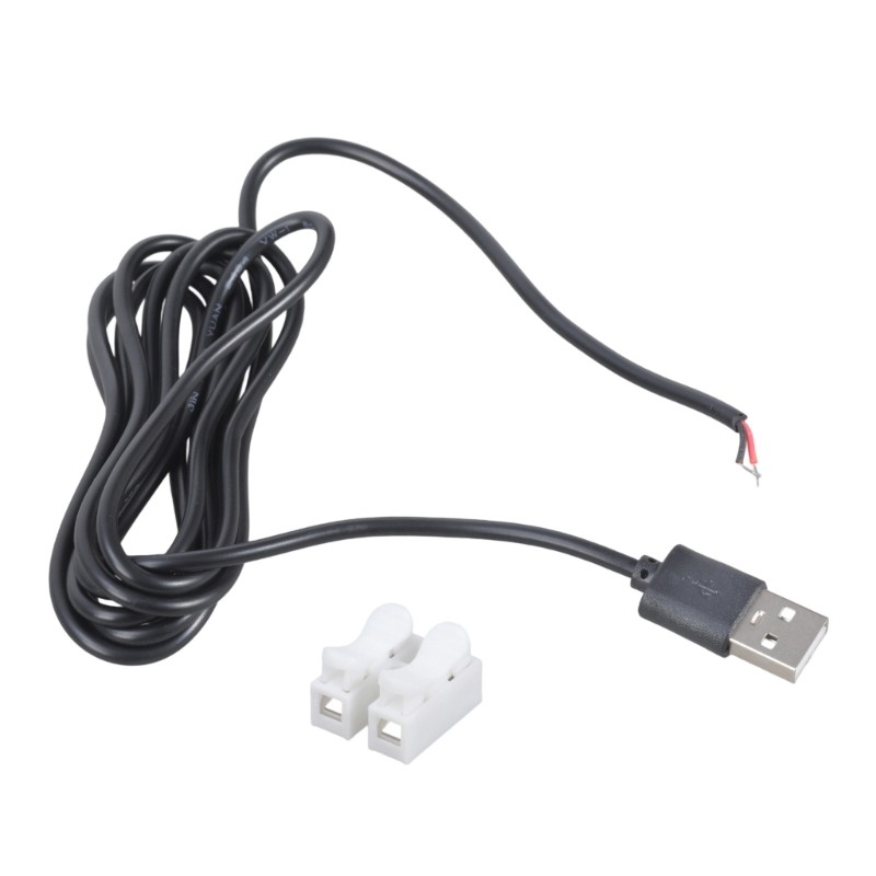Solderless USB 2Pin Charging Cable 5V Power Cord for Fan Lamp Toy Projects gallery