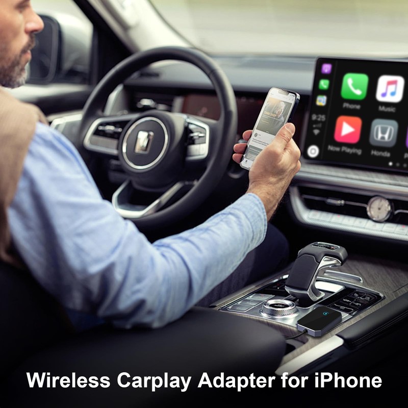 Wireless Carplay Adapter for iPhone, 2025 Upgraded Converts Wired to Apple Ca... gallery