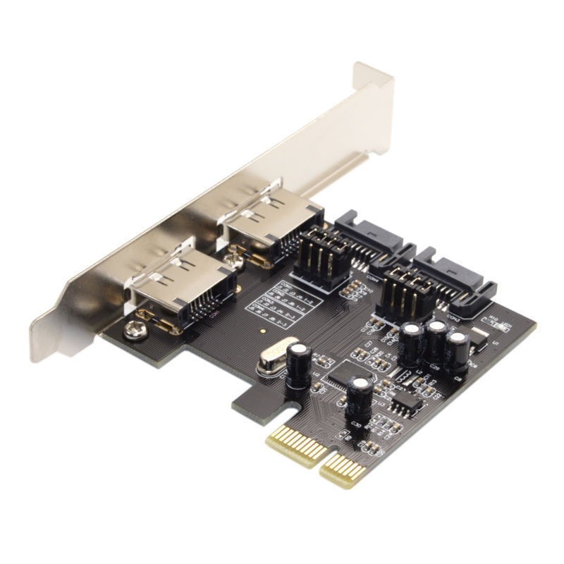 PCI-E 4x to 4 Ports SATA 3.0 ESATA SATA 3.0 6Gbps Expansion Card PCIE Adapter gallery