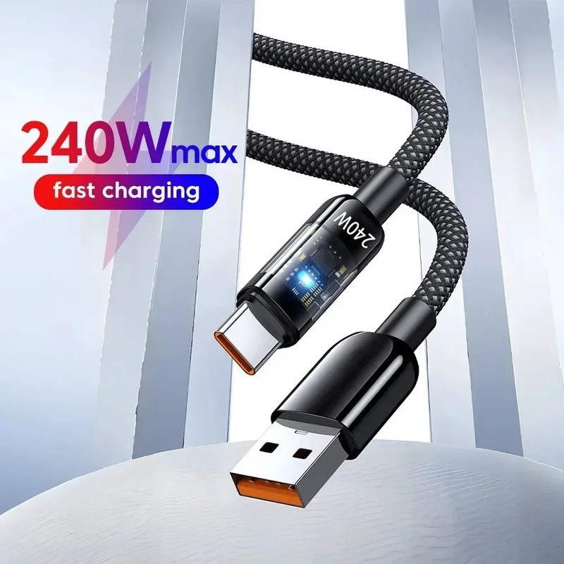 10A QC3.0 Fast Charging Cable 240W USB to Type C Super Fast Charging Cable For S gallery