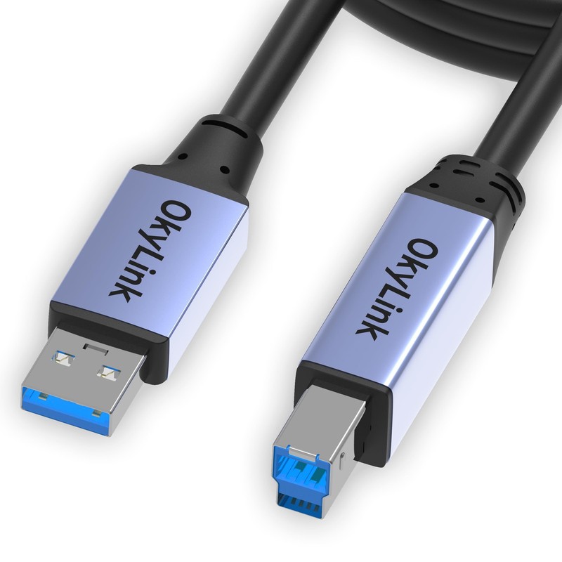 5FT 1.5M USB 3.0/3.2 Gen 1 Printer Cable A Male To B 5Gbps Aluminum Shell Cord
