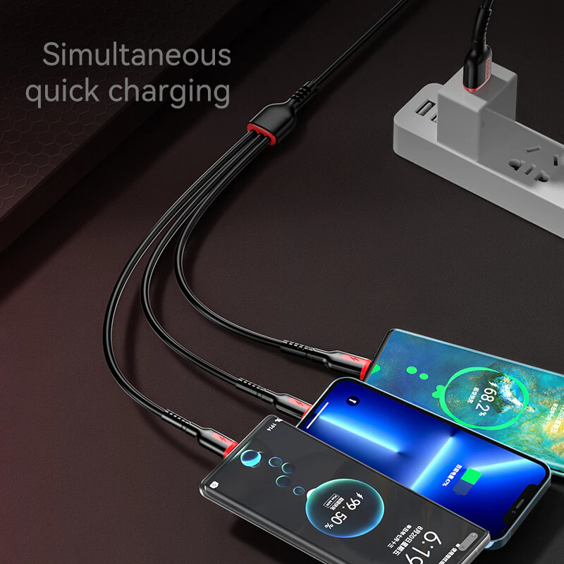 66W 6A USB Fast Charging Cable For Xiaomi Redmi Samsung Realme OPPO iPhone gallery