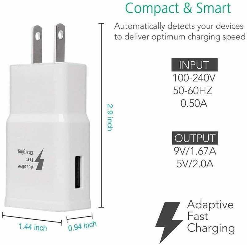 3x For Android Samsung USB Wall Charger Fast Adapter Block Charging Cube Brick gallery