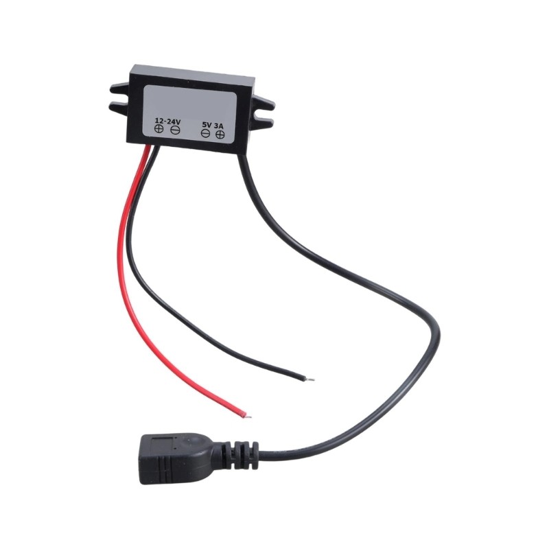 12V 24V To 5V 3A USB Charger Adapter For Mobile Devices Cameras Dashcords gallery