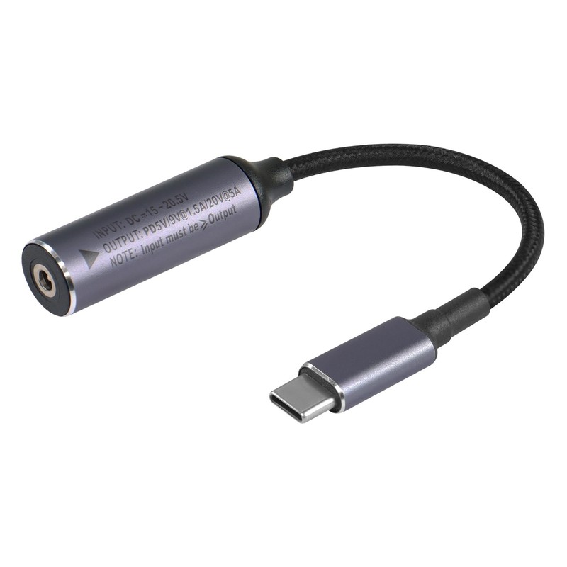 SinLoon PD 100W DC 3.5mm x 1.35mm Female Input to USB Type C Male Power Charg…