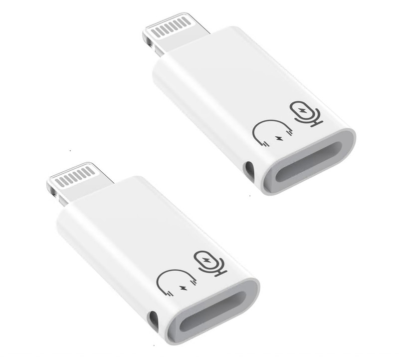 2Pack Lightning Male to USB C Female Charging Adapter,[MFi Certified] Type C Cha