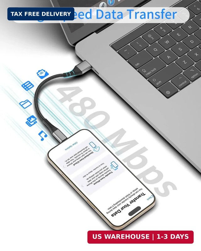 6 inch Short USB C Cable Fast Charging 2 Pack, 0.5ft USB A to USB C Cable Short gallery