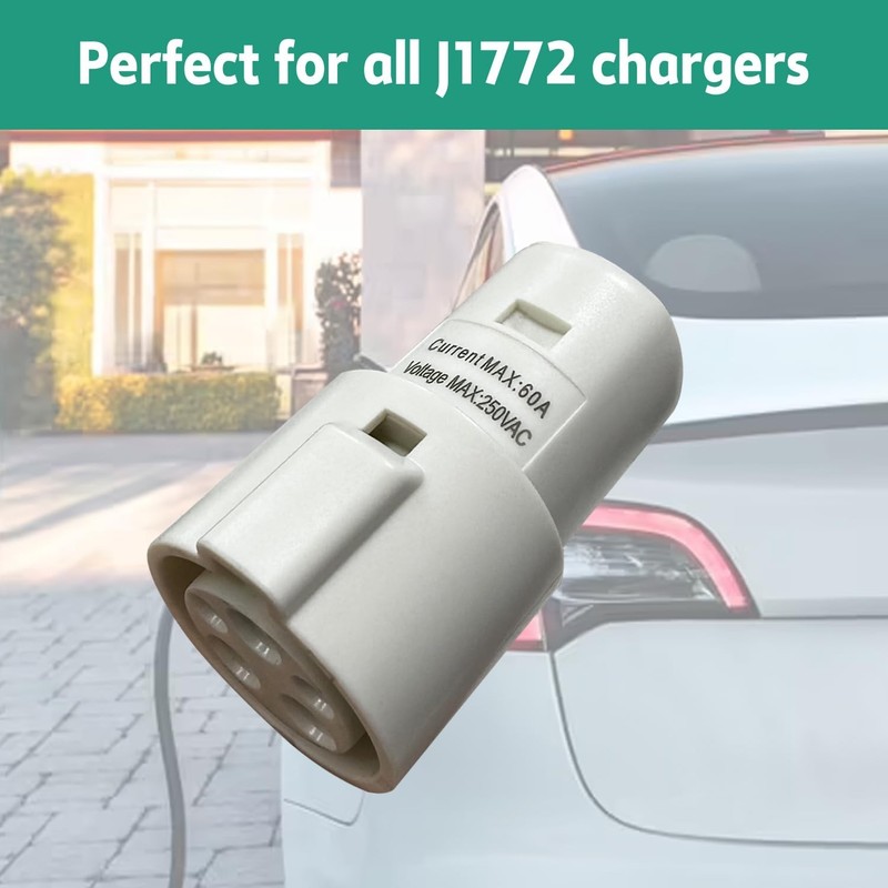 J1772 to Tesla Charging Adapter Support 60 Amp / 250V AC Compatible with SAE ... gallery