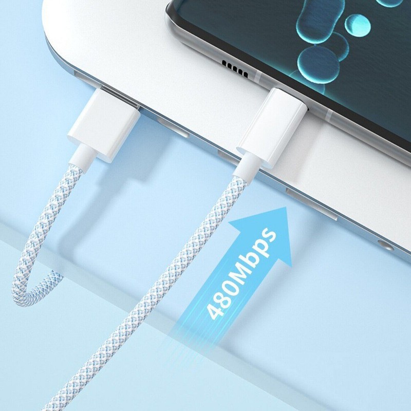 60W For iPhone 16 15 USB-C to USB-C Cable Fast Charger Lot Type C Charging Cord gallery