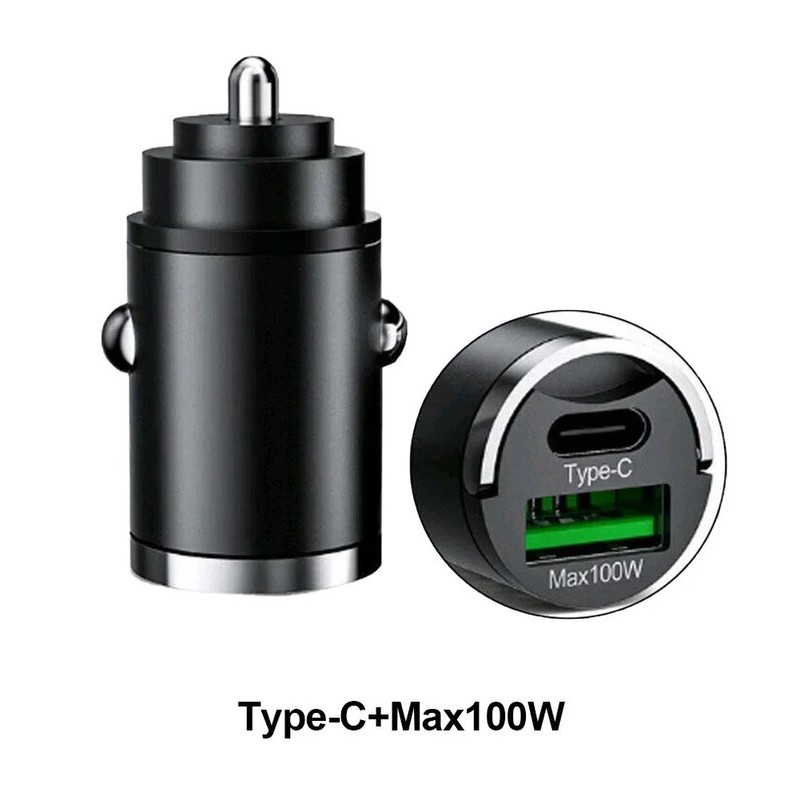 Car USB Phone Charger Interior Type C QC3.0 Accessories Fast Charging 100W Mini