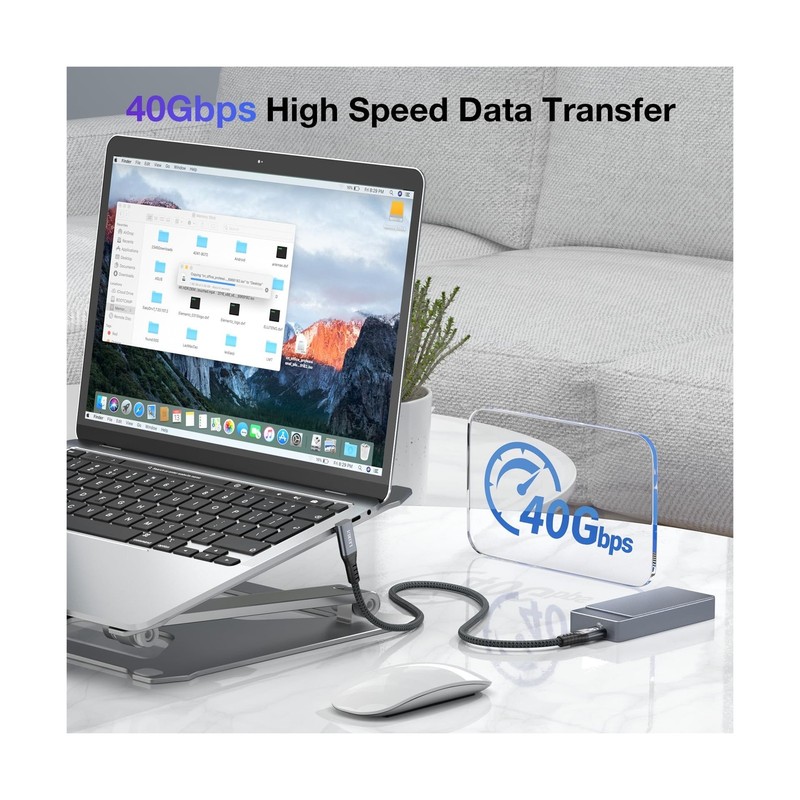 Certified USB4 Cable for Thunderbolt 4 Cable, 40Gbps Down Angle... Fast USA SHIP gallery