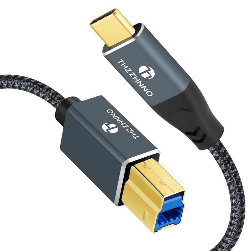 USB C To USB B Cable 1.6 Ft Type C To Type B Male Printer Scanner Hub Cord