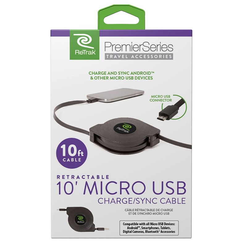 Premier Retractable Micro USB Cable 10ft gallery