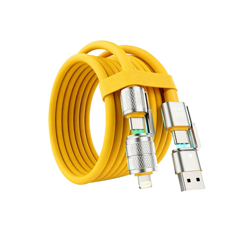 4 in 1 Charging Cable Fast Charging ,USB C Cable 4-in-1 USB Multi Charging Cable