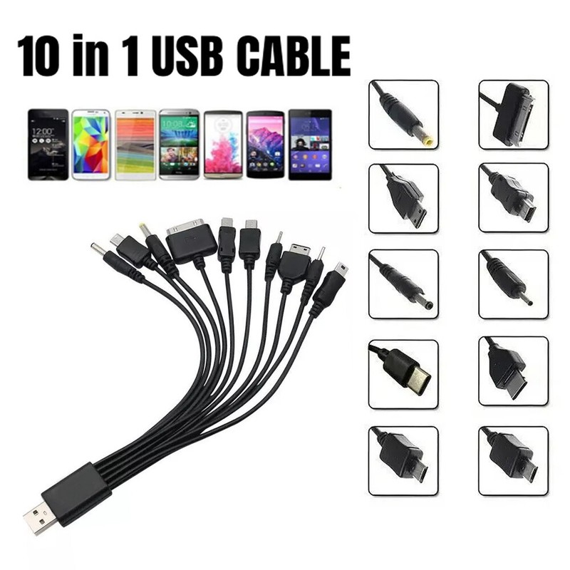 10 In1 Micro USB Multi-Cable Charger Charging Cables For Mobile Phones All In 1 gallery