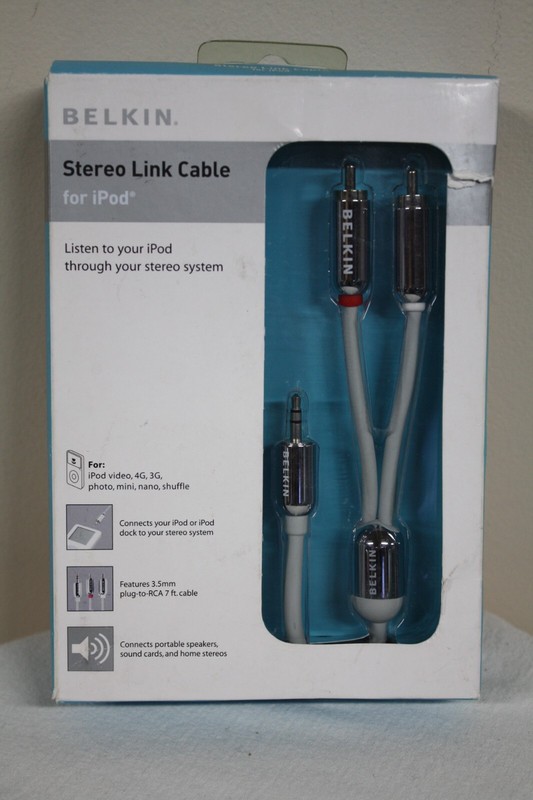 NEW Belkin Stereo Link Cable For IPOD – Nano Compatible