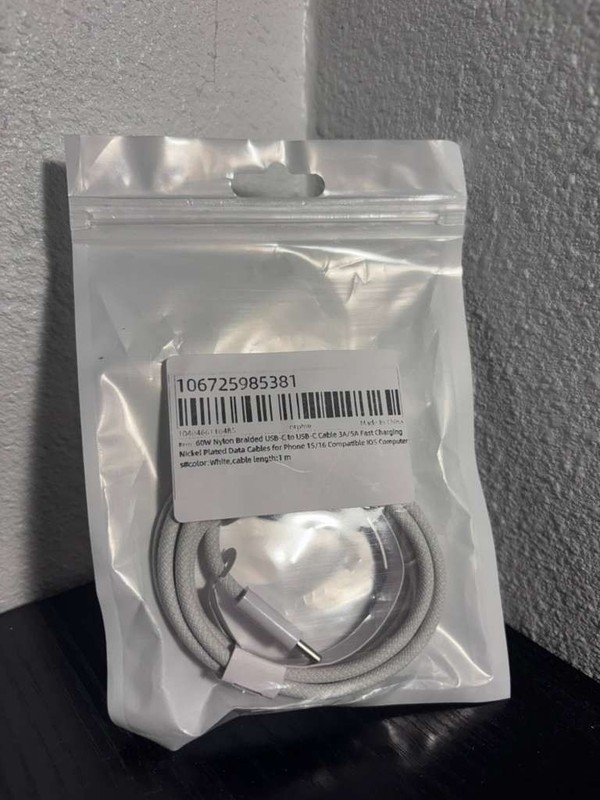 6 Pack 60W USB C to USB C Cable Fast Charger PD Type C Cord 3ft Braided New