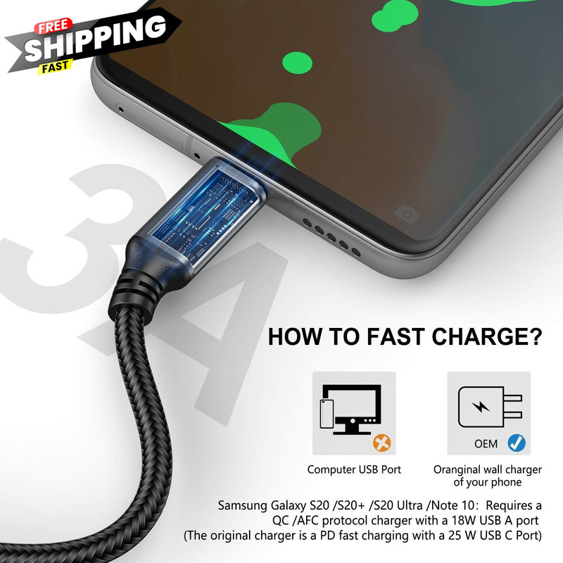 SMALLElectric USB to C Cable 5 Pack 6FT, A Type C Fast 6foot, Grey gallery