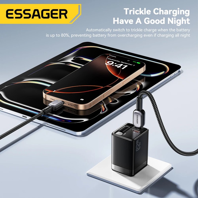 100W USB-C to USB-C PD Fast Charging LED Cable for iPhone Samsung MacBook gallery