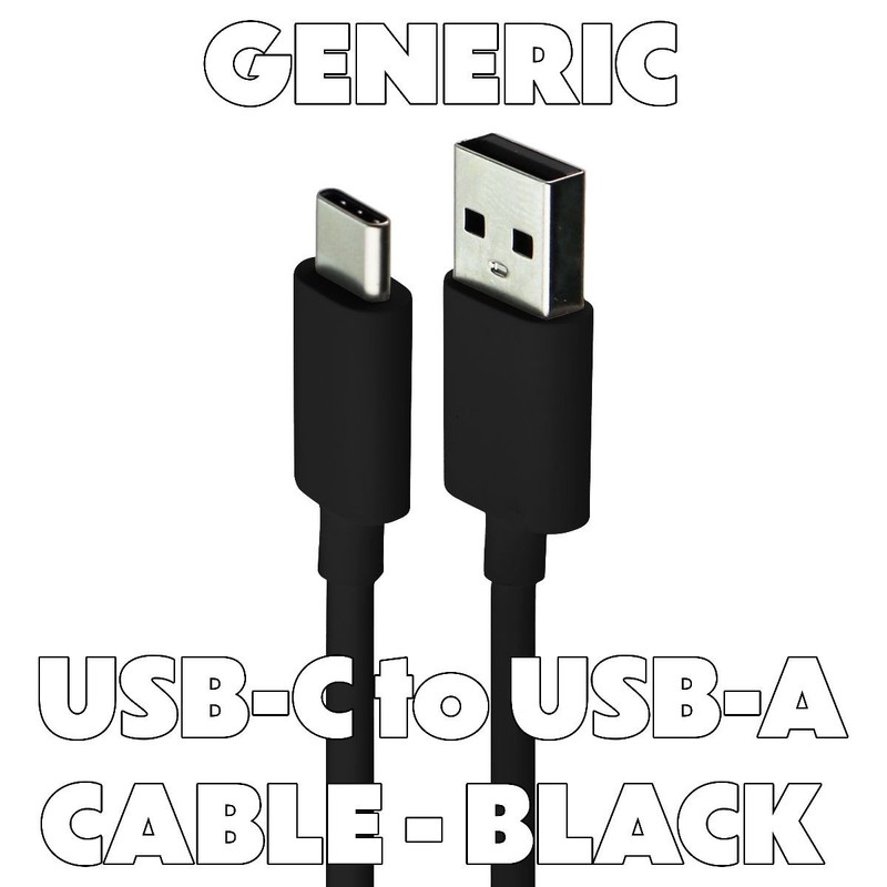 Generic 3FT USB-C to USB-A Charge Cable – Black