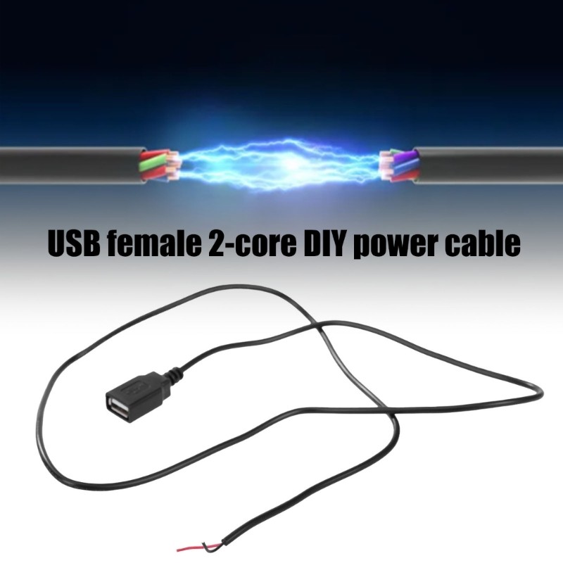 30cm/1m/2m 5V USB PowerSupply Cable 2Pin USB2.0 Female Wire Charger Cord gallery