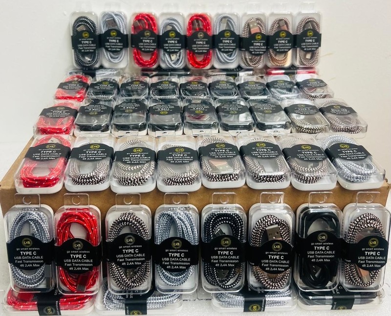 Lot Heavy Duty Type-C USB Fast Charger Data Cable Cord For Samsung & IPhone /Box