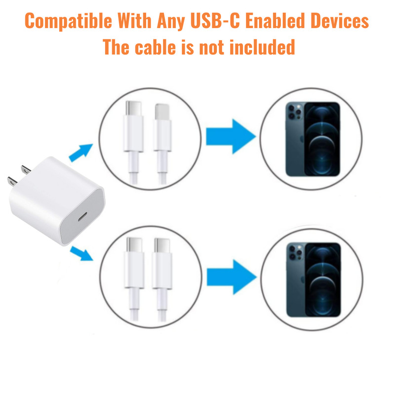 For iPhone 17 16 15 14 13 8 20W Fast Charger Block USB Type C Wall Power Adapter gallery