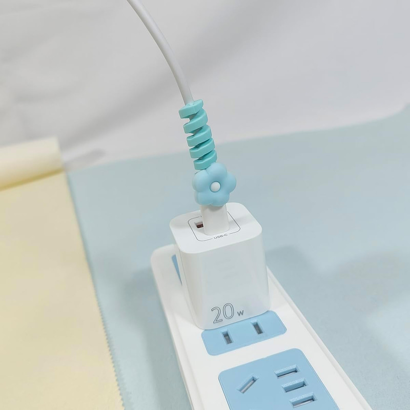 10 PCS Cartoon Silicone Charger Cable Protector Mobile Phone Charger End Cord Co gallery