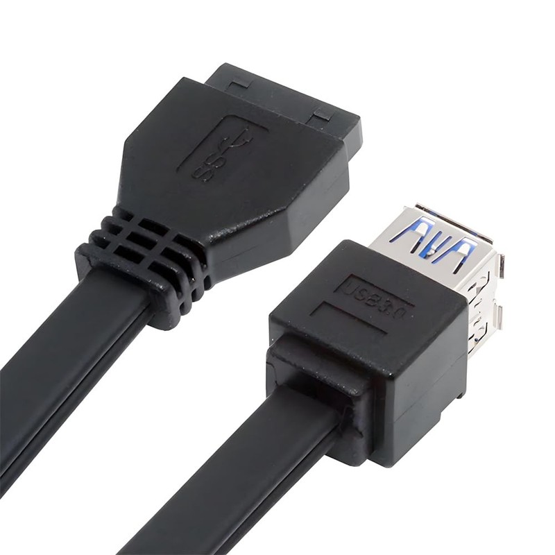 Dual Port USB 3.0 Female TypeA to 20Pin 19Pin Motherboard Header Cable gallery