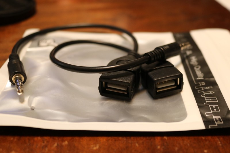 USB to Aux Audio Adapter, 2PCS 3.5mm Male to USB Female Lot of 2