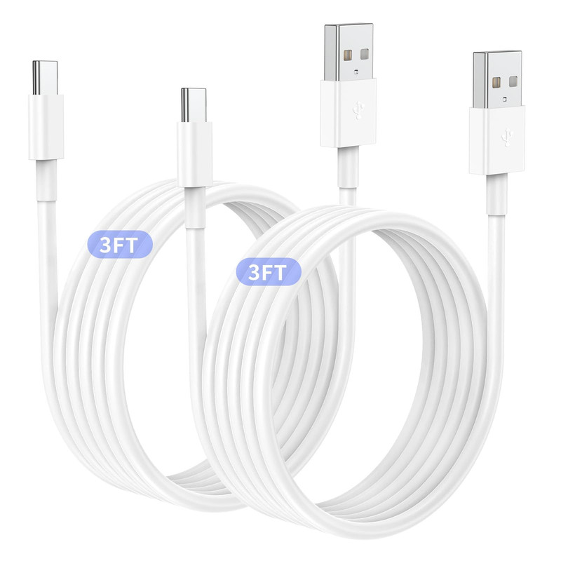 2Pack 3ft Car Carplay Cable for Apple iPhone 17 Pro Max/17 Air/16 3FT, White