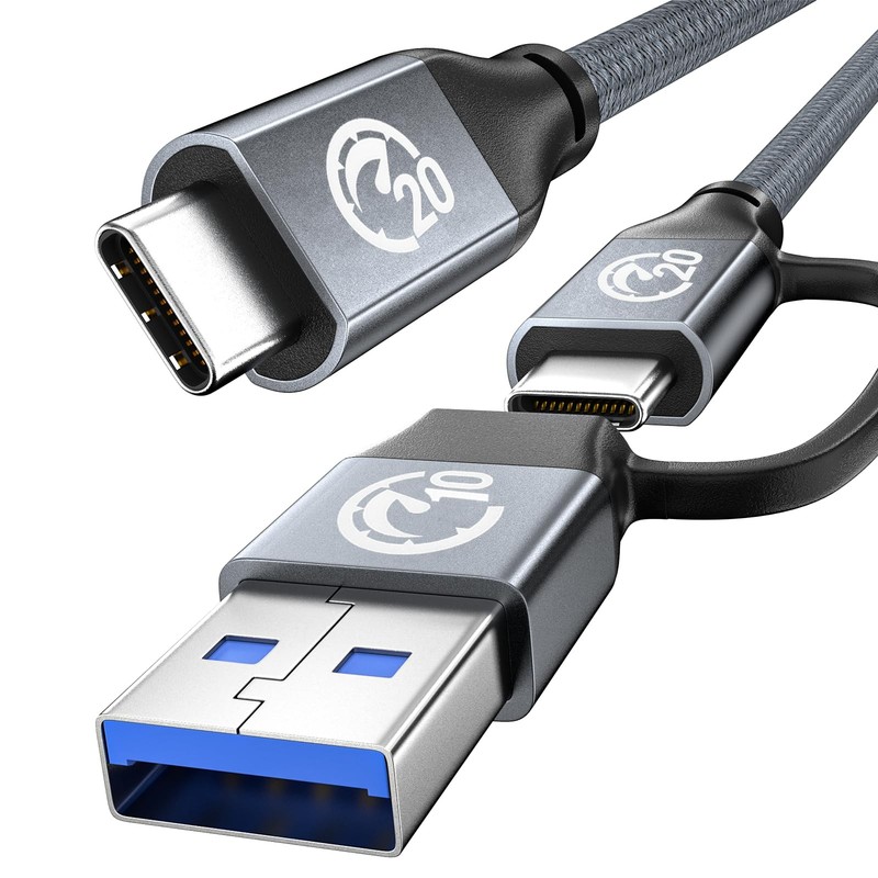 240W USB Cable 6.6FT, 20Gbps USB 3.2 Gen 2 Cable, 4K Video USB Monitor Cable,…