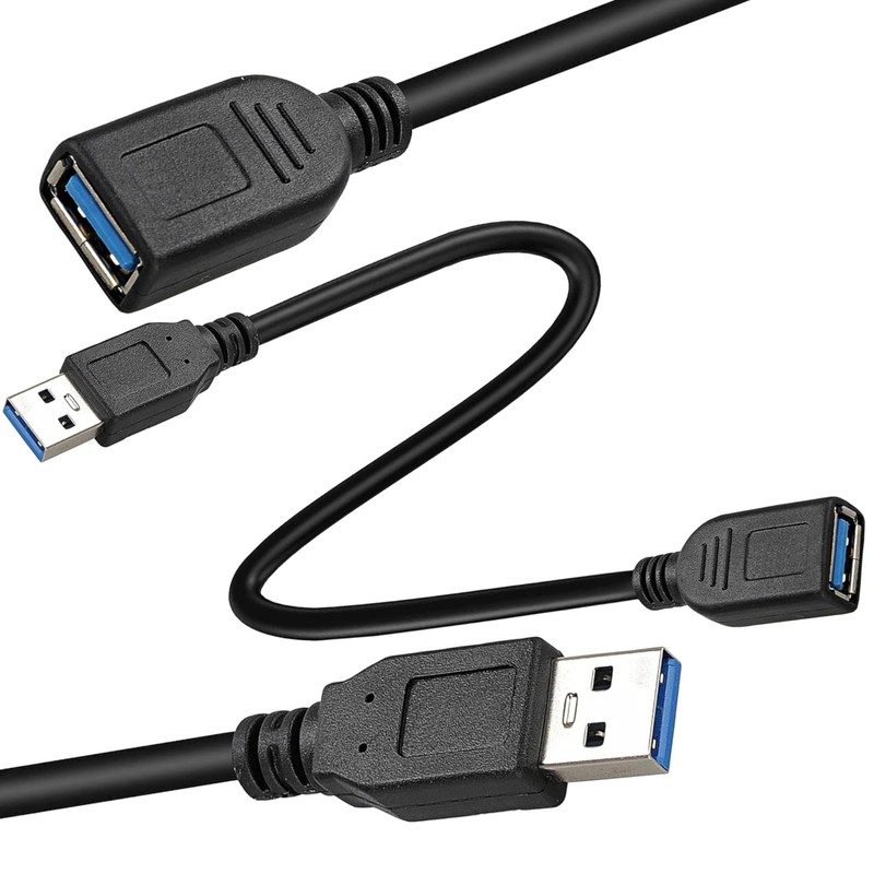 2 Pack 15cm Short USB 3.0 Male A to Female A Extension Cable 5GBps for Laptop... gallery