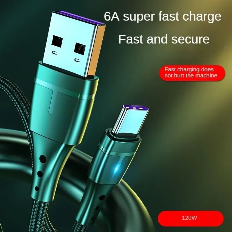 120W Apple iPhone compatible USB-A Charging Cable For IPhone 12 13 14 (3FT, 6FT) gallery