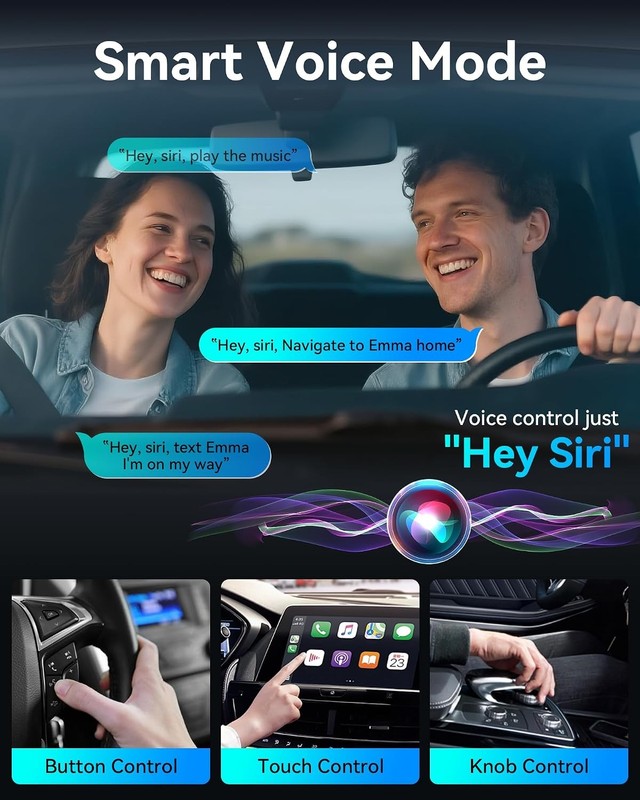 Burnt Sugar Wireless Carplay Adapter for Iphone 2026 Upgraded (Bright Gray) gallery