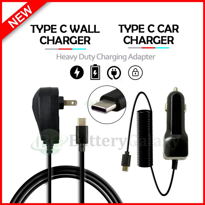 USB Type-C Wall+Car Charger for Phone Samsung Galaxy S20 FE / Z Flip / Z Fold 2