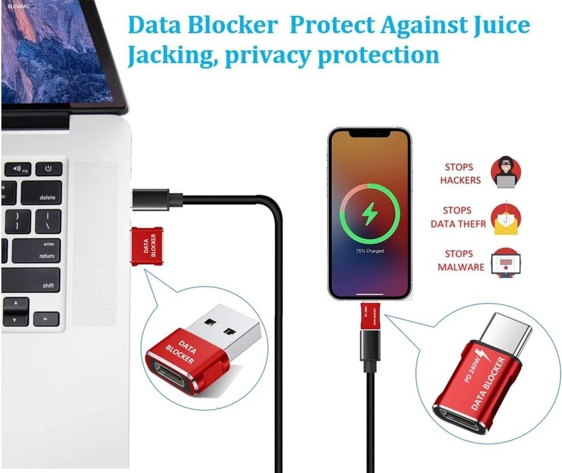 2025 Upgrade: USB Data Blocker Set with High-Speed Charging & Hacking Prevention gallery