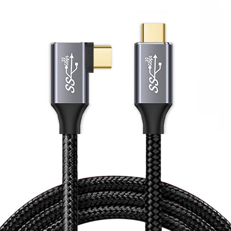 Xiwai Right Angled Type-C USB-C Male to Male USB3.1 10Gbps 100W Data Cable