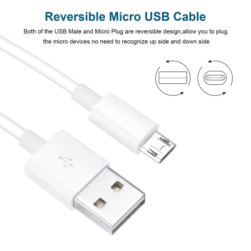 1meter 3ft Reversible Micro USB Cable Double Sided Charging for android phones