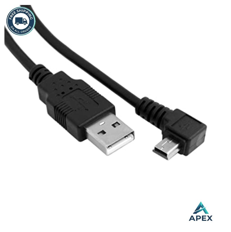 USB 2.0 Mini USB Cable 5 Pin Male 90 Degree Left Angled Charge Data 1.8 Meter gallery