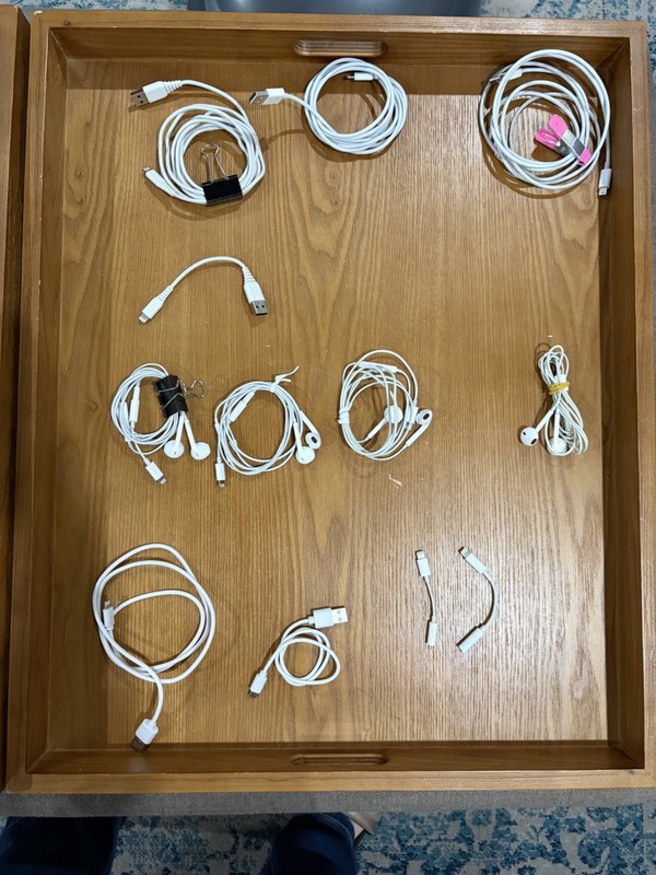 Lot of 15 USB-A lightening iPhone/iPad Cable 14 13 12 11/Pro Max Cords White