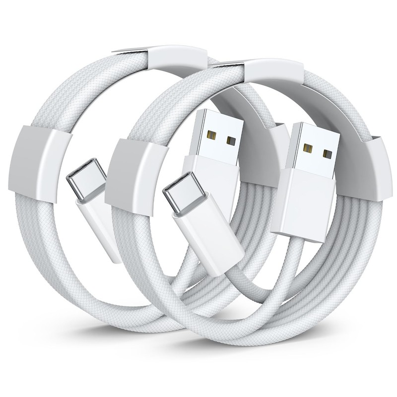 Car Carplay Cable for iPhone 17 Air/16 Pro Max/Plus, 3.3FT 2Pack USB A to USB C