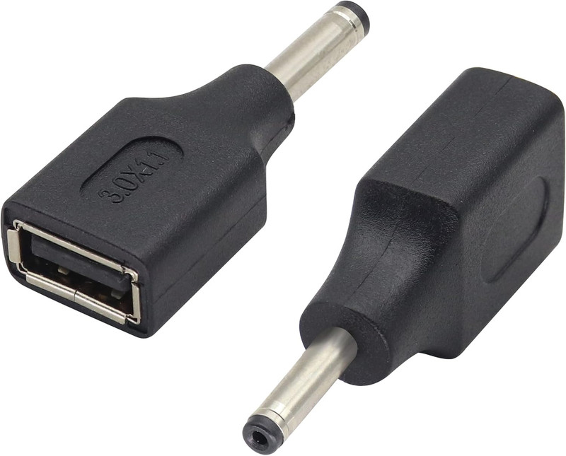 (2 Pack) DC 3.0 × 1.1Mm to USB DC Power Extender 5 V USB 2.0 a Female to DC 3.0×