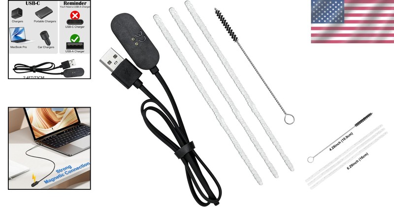 Fast Charging USB Cable with Cleaning Brush & Pipe Cleaner Set for Electronics gallery