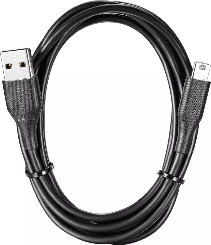 Insignia- 6' USB to Mini-B Charge-and-Sync Printer Cable - Black gallery
