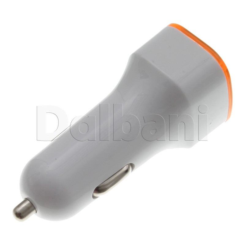 Dual Port USB Car Charger 2.1A 1A Orange for Universal Devices gallery