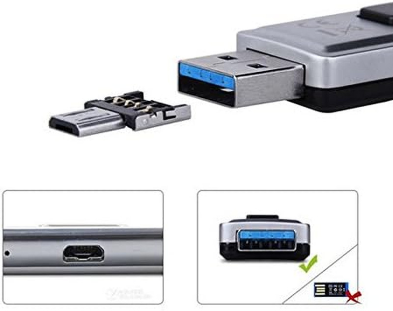 5 Pack Micro USB OTG Adapter Micro USB Male to USB 2.0 Female Ultra Mini Size Co gallery