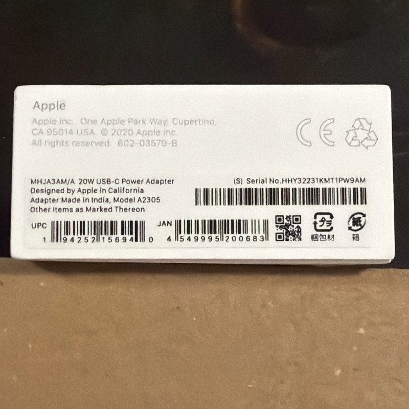 Apple USB-C 20W Power Adapter - Brand new in Sealed Box gallery
