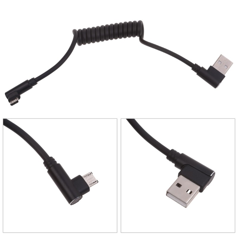 60W Charging Cable Spring Coiled Extension Cord Data Cord for Phone 20cm-50cm gallery