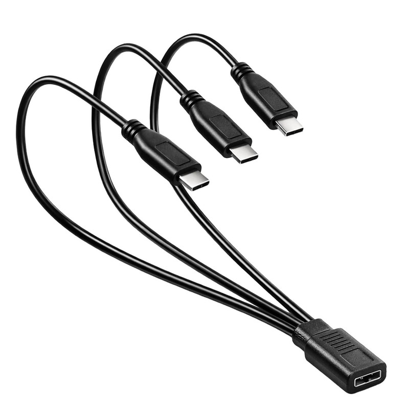 3-in-1 USB C Splitter Charge Cable, USB Type C Female to 3 Usb-c Male Charging C